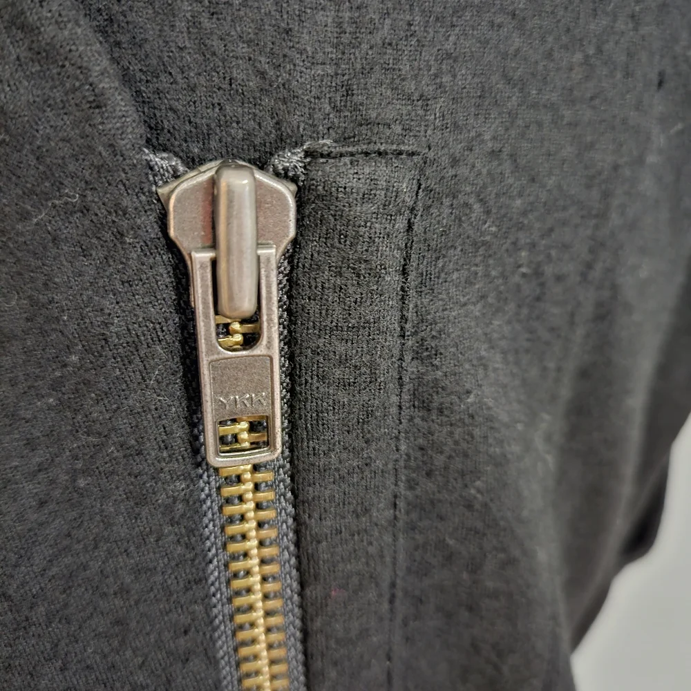 Helmut Lang Wool Black Asymmetrical Zip Up Sleeveless Vest Pockets Size Medium - Picture 11 of 11